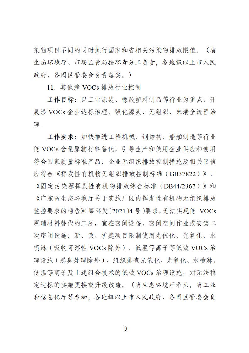 广东省臭氧污染防治（氮氧化物和挥发性有机物协同减排）实施方案（2023-2025年）_页面_09