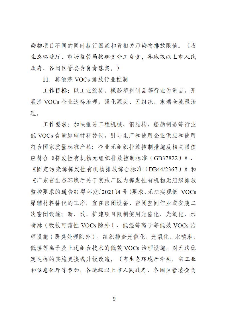 广东省臭氧污染防治（氮氧化物和挥发性有机物协同减排）实施方案（2023-2025年）_页面_09